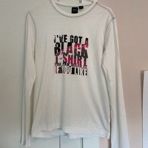 Hugo Boss Crew Neck Long Sleeve White Tee M